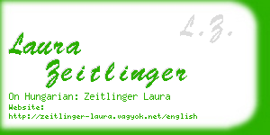 laura zeitlinger business card